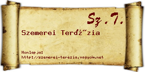 Szemerei Terézia névjegykártya